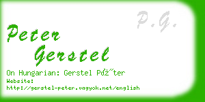 peter gerstel business card